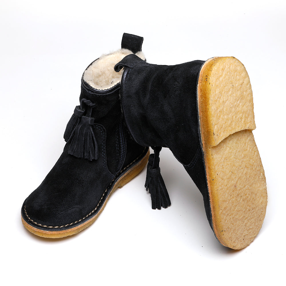 navy suede