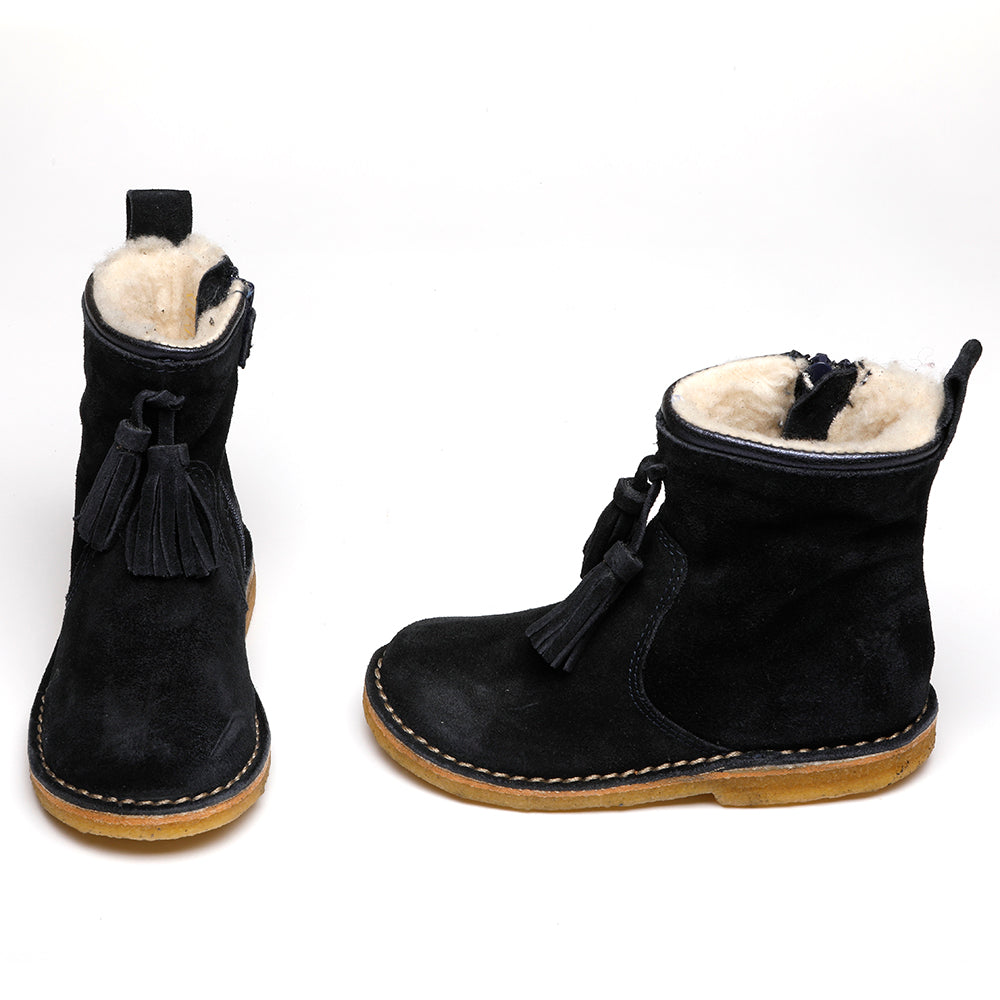 navy suede
