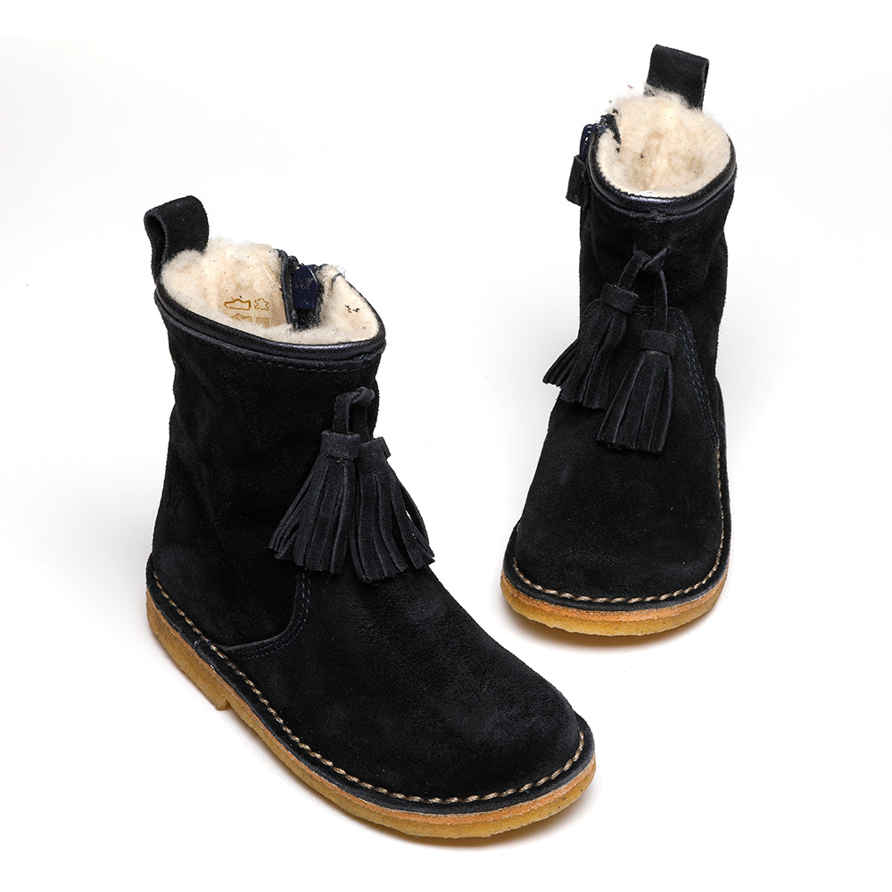 navy suede
