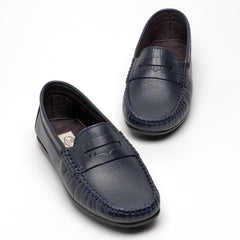 navy leather
