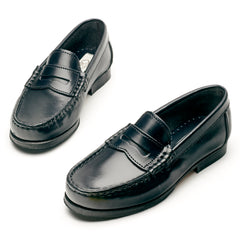 navy leather