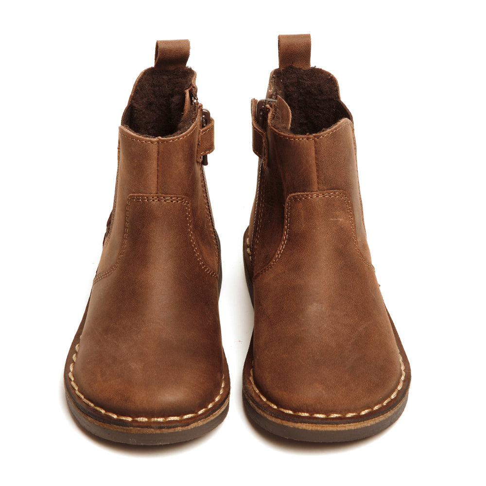 brown leather/dark sole