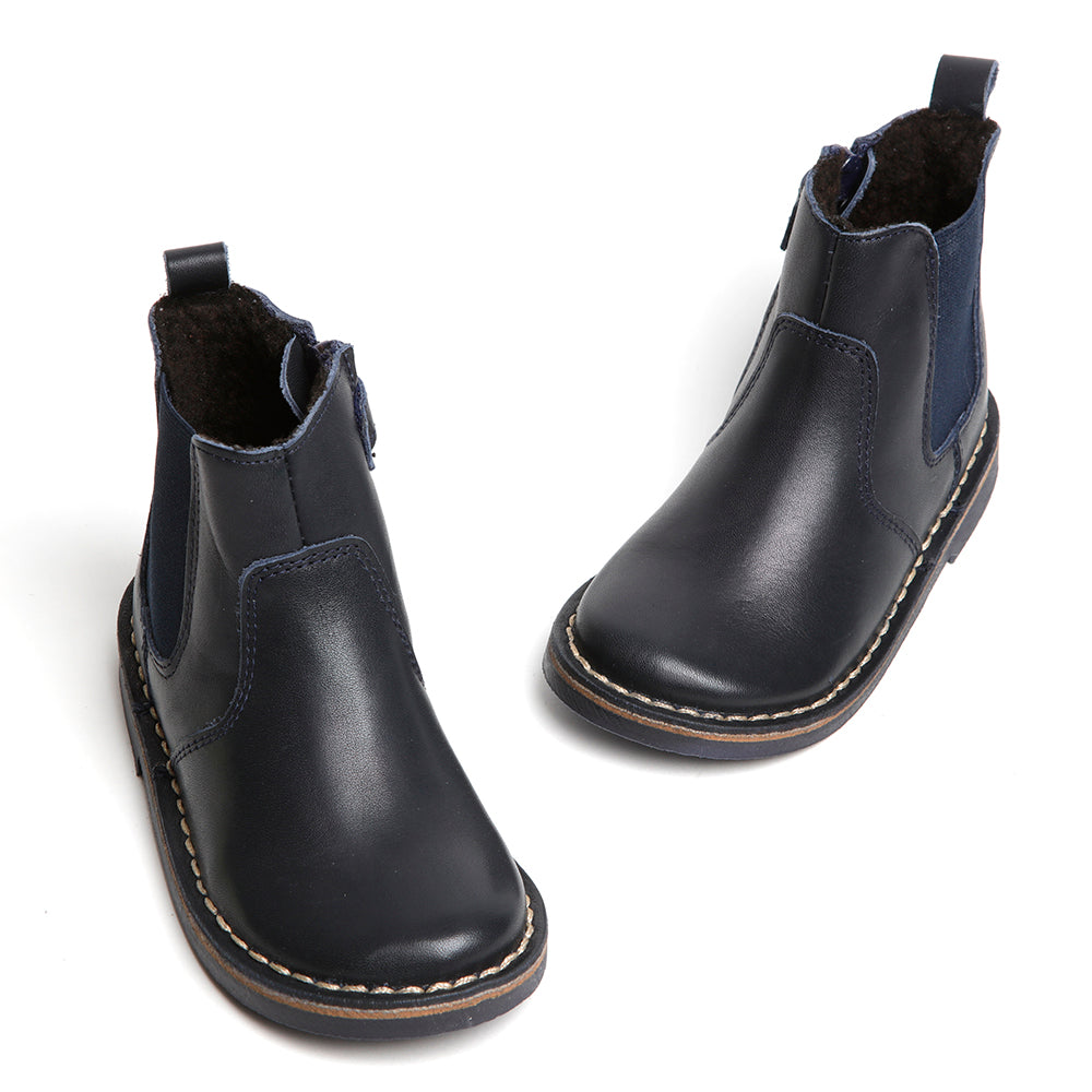 navy leather