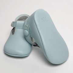 pale blue leather