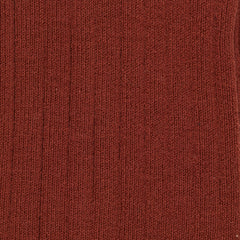 RIBBED KNEE SOCK - Rust 1
