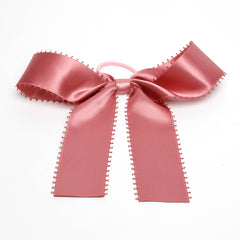 A SATIN BOW PICOT