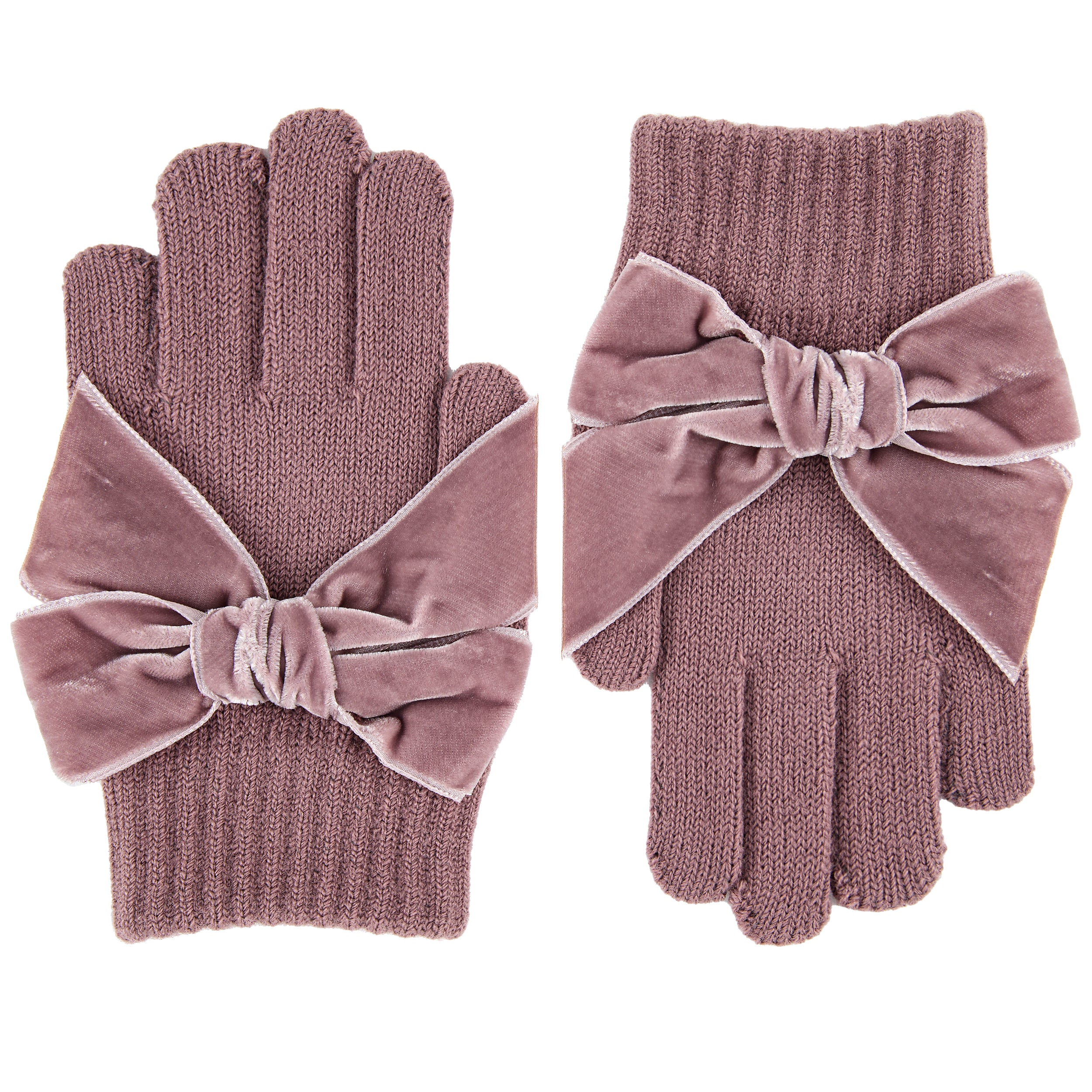 GLOVES BOW VELVET