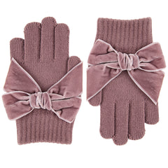 GLOVES BOW VELVET