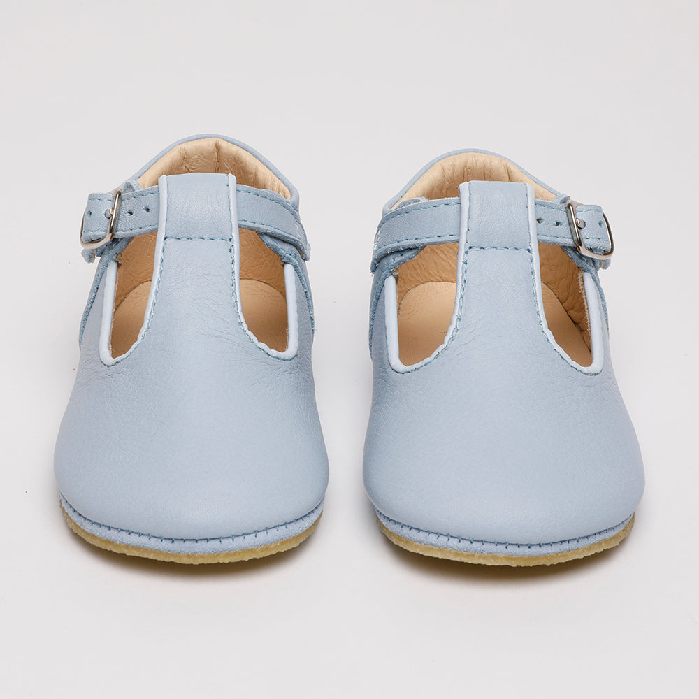 pale blue leather