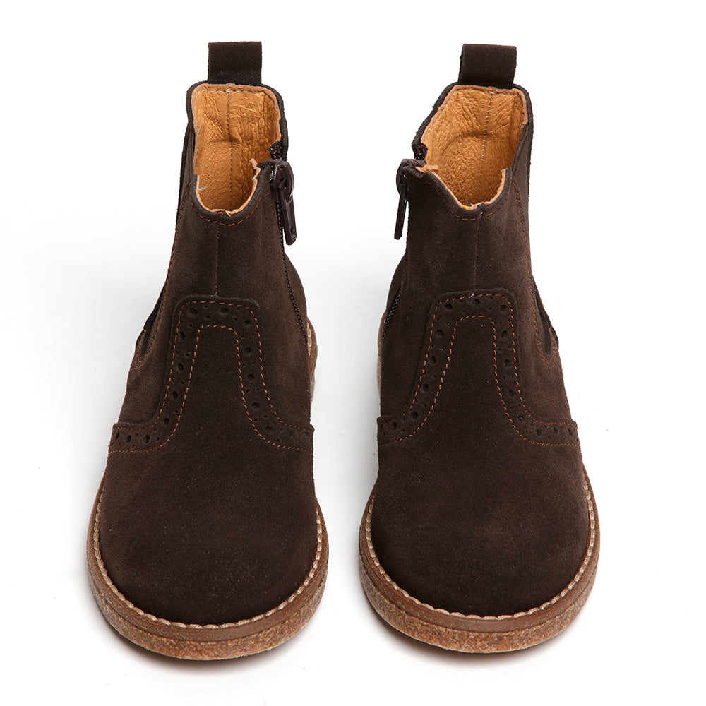 brown suede