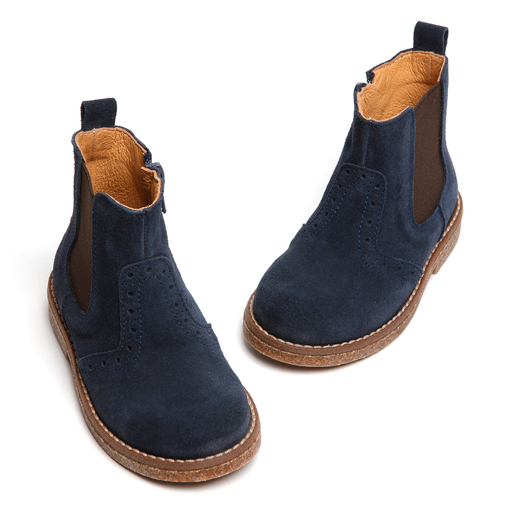 navy suede
