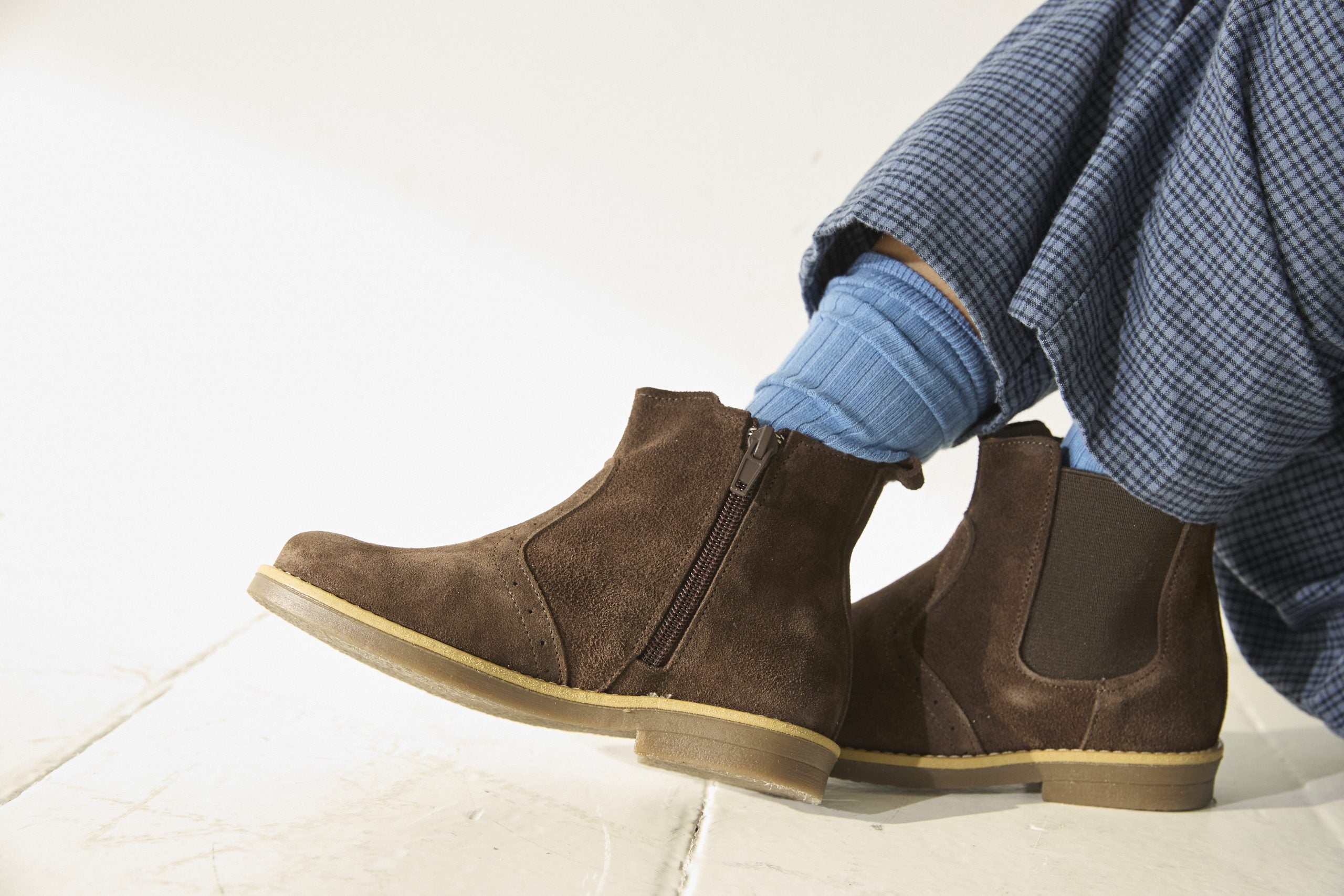 brown suede