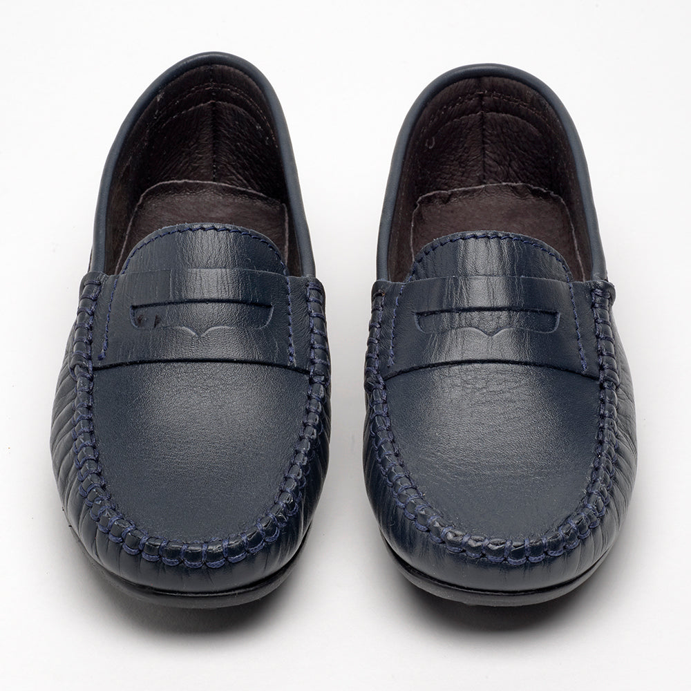 navy leather
