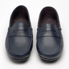 navy leather