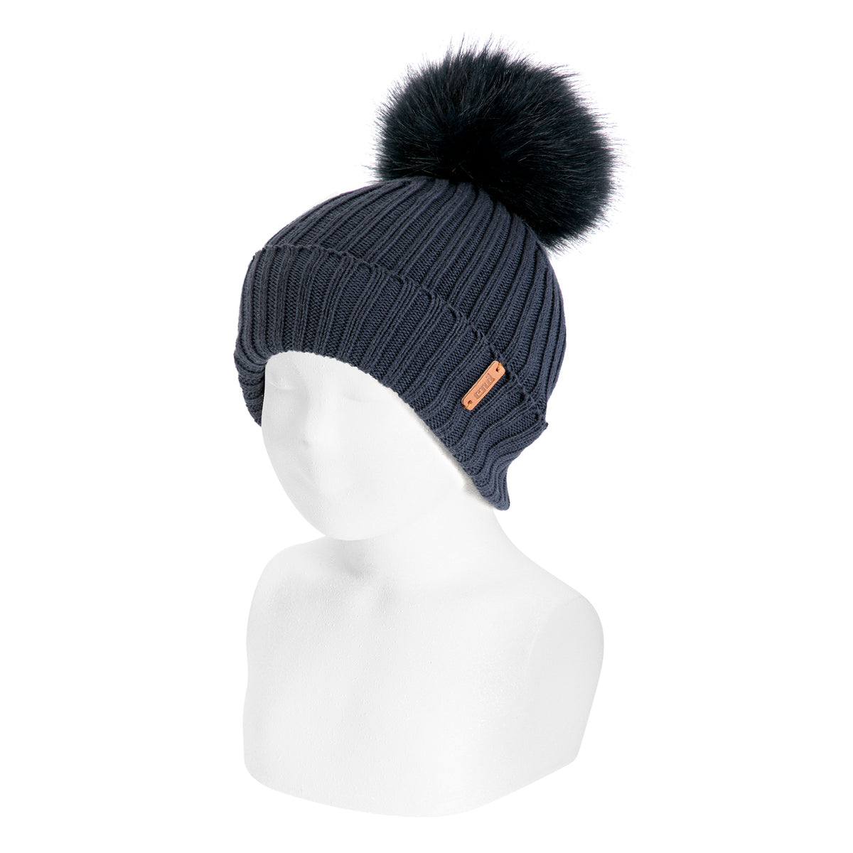 FOLDOVER POMPOM HAT