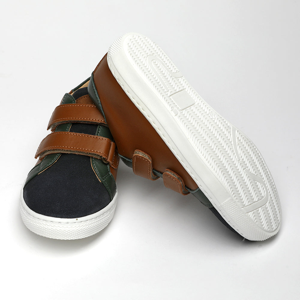 navy green tan