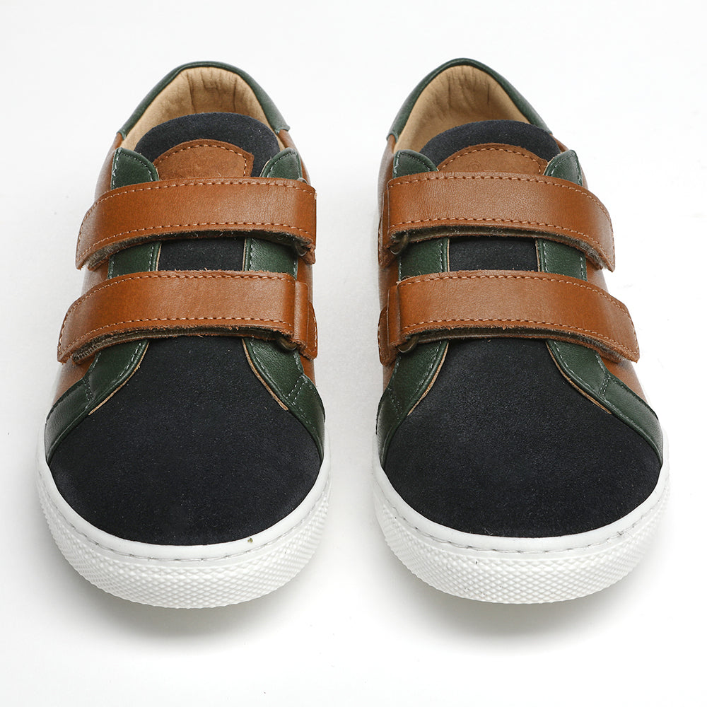 navy green tan
