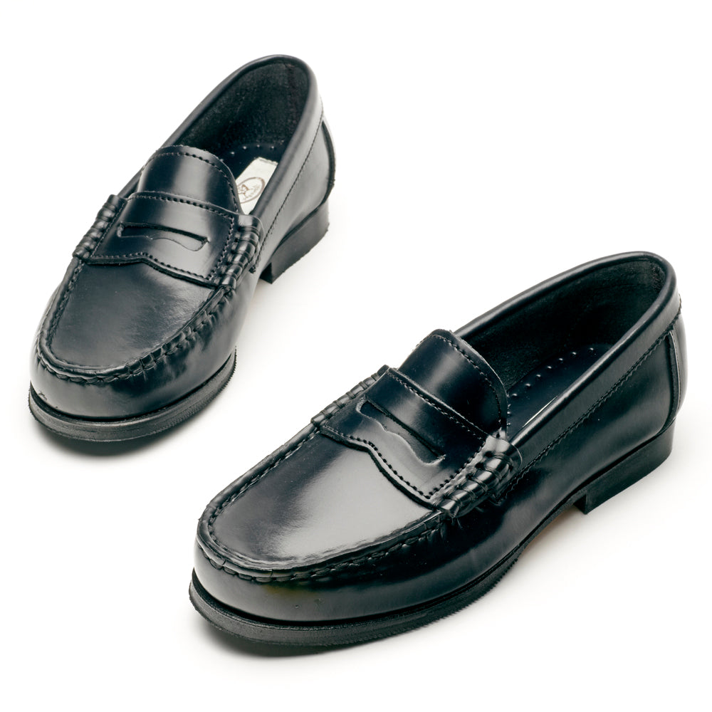 navy leather