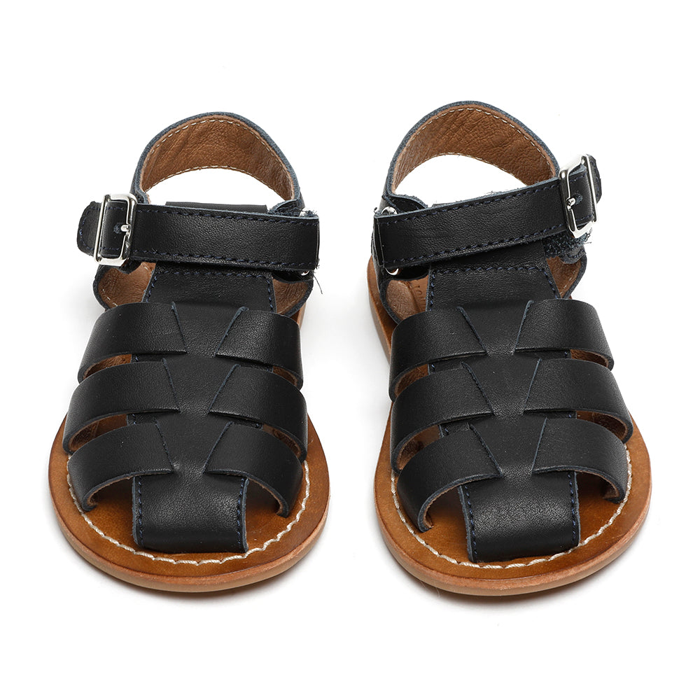 navy leather