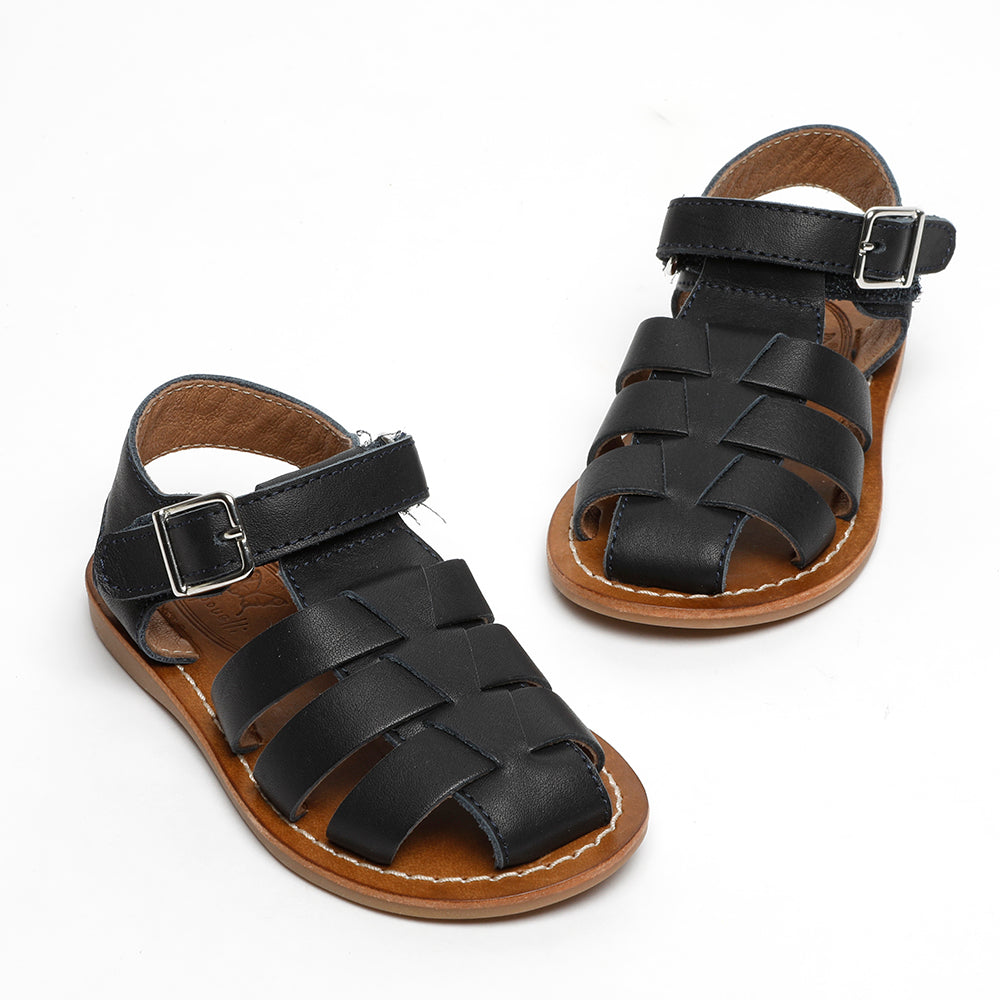 navy leather