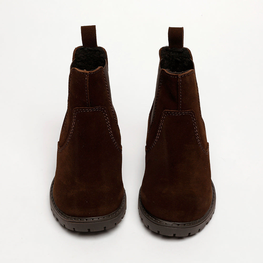 brown suede