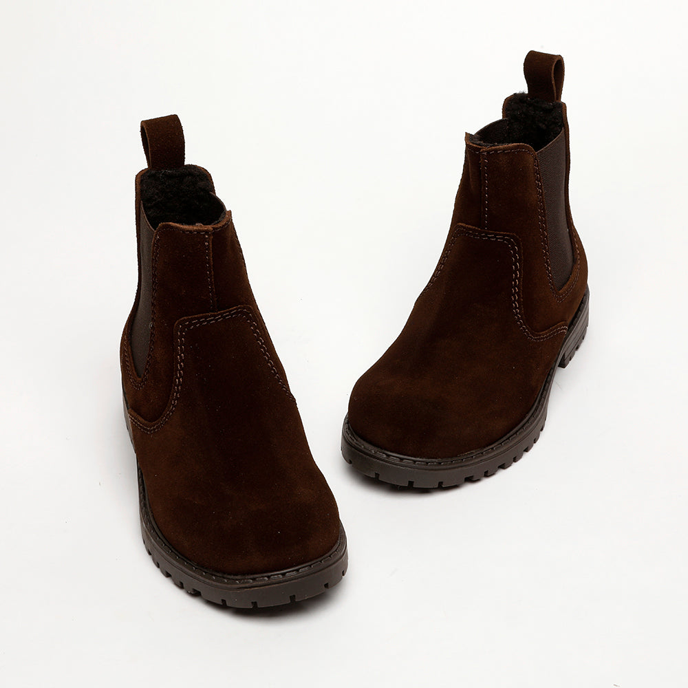 brown suede