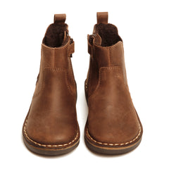 brown leather/dark sole