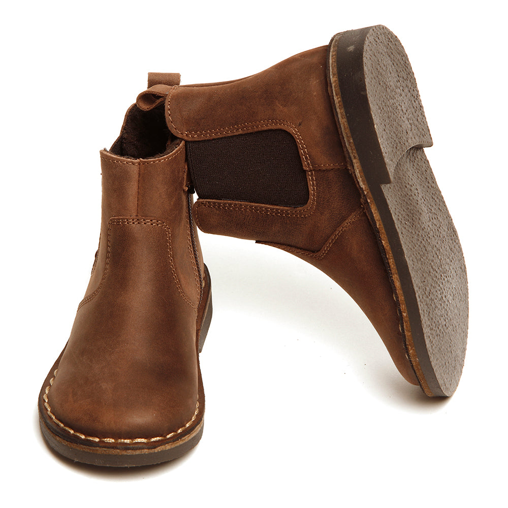 brown leather/dark sole