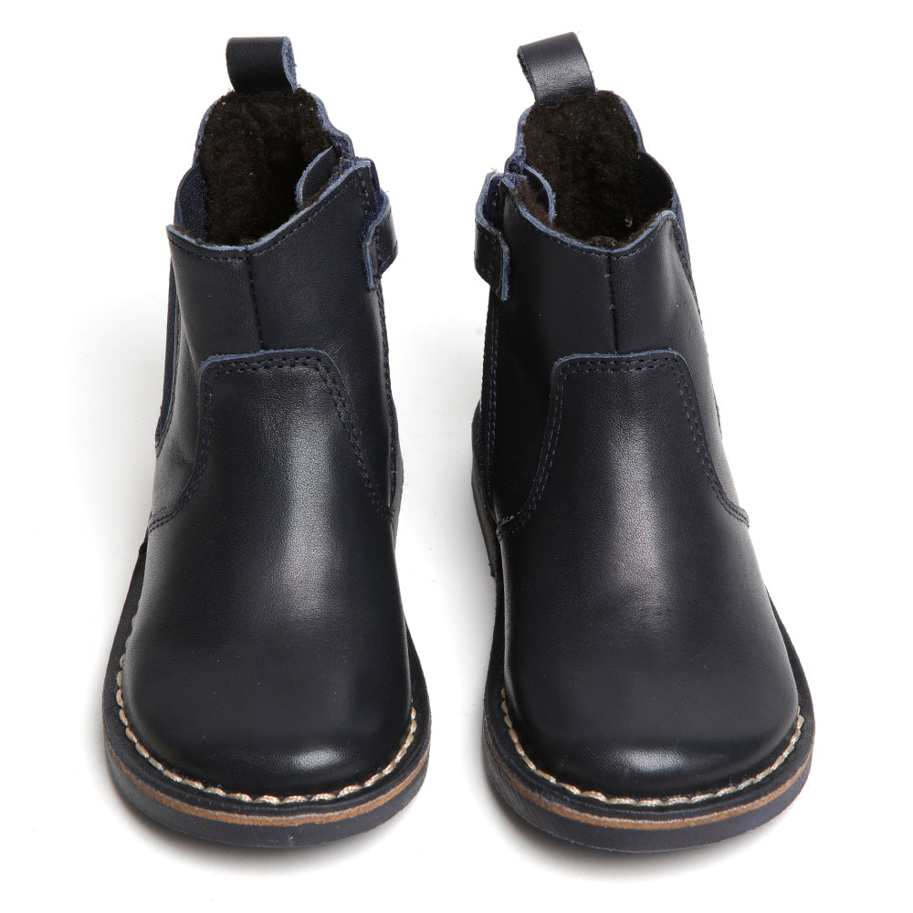 navy leather
