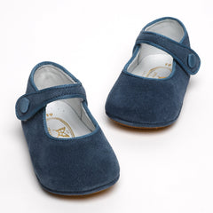jean blue suede