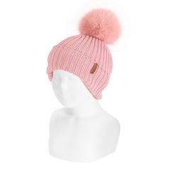 FOLDOVER POMPOM HAT