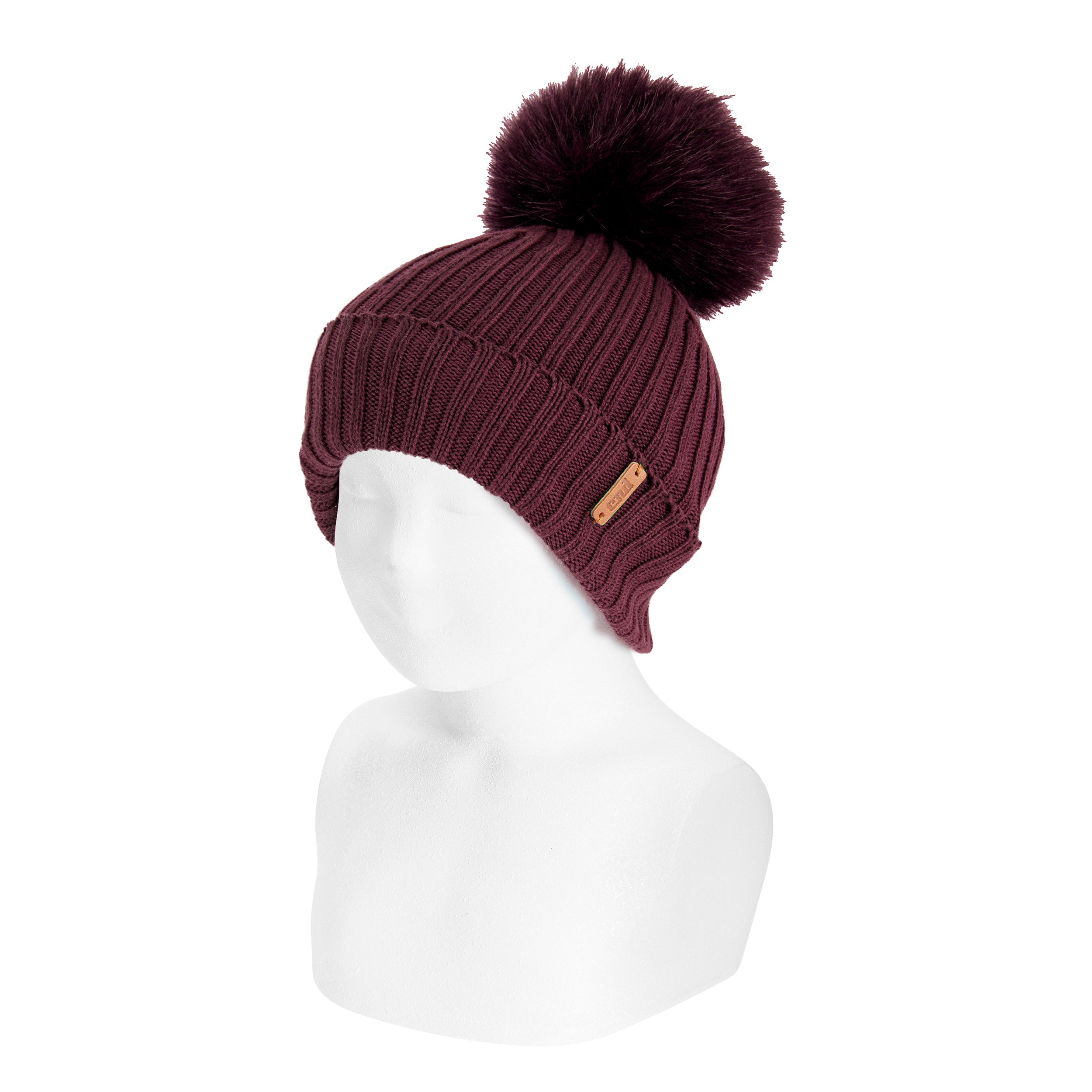 FOLDOVER POMPOM HAT